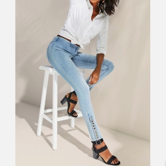 Soft Surroundings Denim - Soft Surroundings Ultimate Soft Pull On Snap Leg Jeans